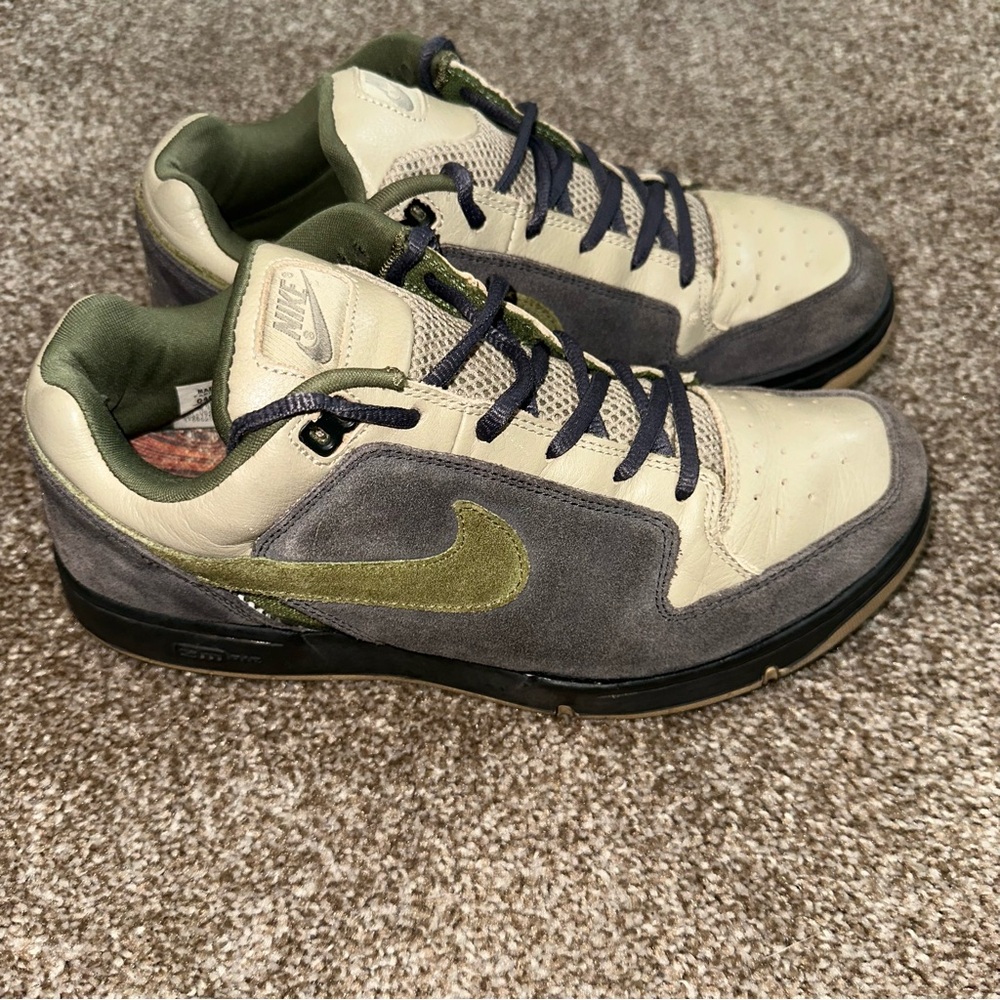 Vintage Retro Nike Zoom Air Angus Suede Brown 2004 Men’s SZ 9.5 Skateboard Y2K - Picture 2 of 14